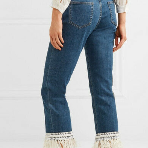 Tory Burch Denim - Tory Burch Connor Jeans Cropped Fringe